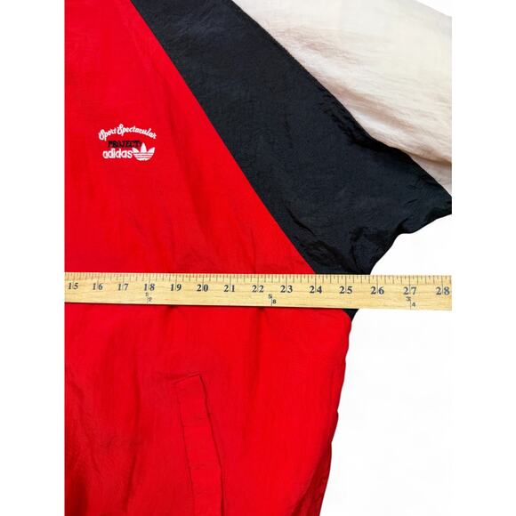 Adidas Project Sport Spectacular Bomber Jacket Red White Size L Vintage 80s - Picture 12 of 16